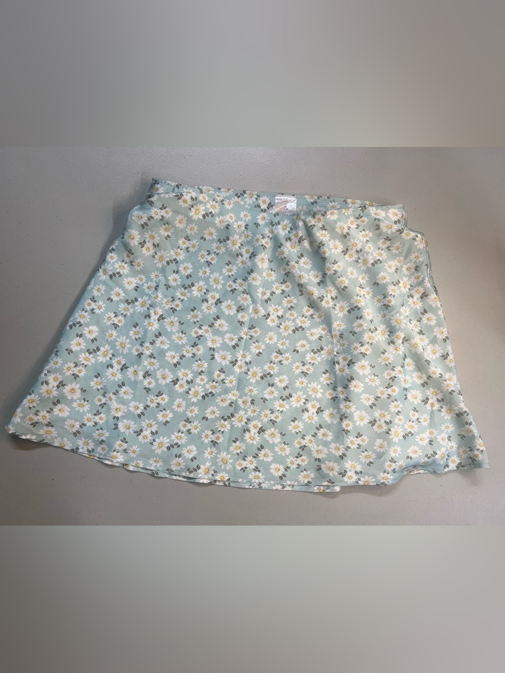 No Boundaries Daisy Floral Mini Skirt Women’s Medium (7-9) Light Blue A-Line Y2K
